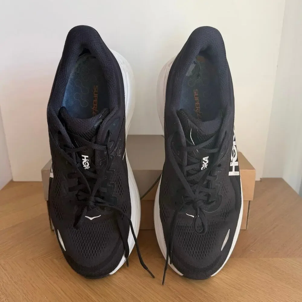 HOKA ONE ONE Bondi 9 Black/White Men Running Sneakers- SZ 13 Wide